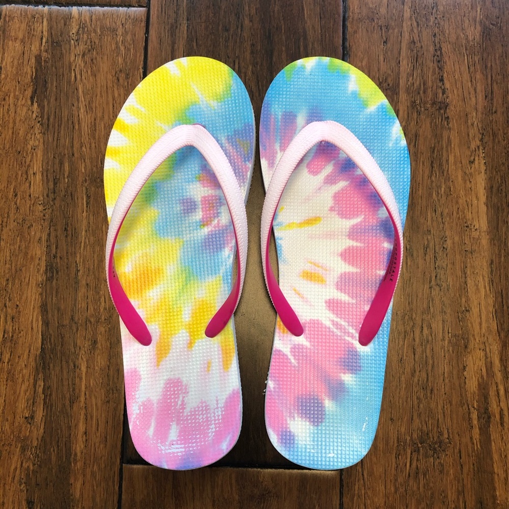 Pastel Tie Dye Flip Flops
